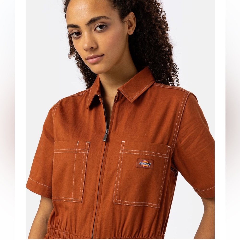 Dickies Florala Women's Coverall - L - Gingerbread